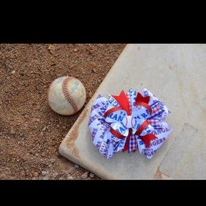 Hand made Texas Rangers hairbows!!